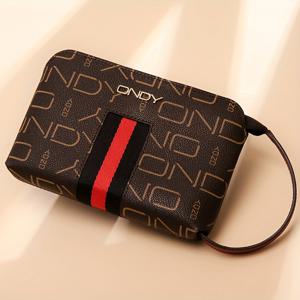 TEMU 여성용 레터링 프린트 빈티지 클러치백, 지퍼가 달린 경량 코인 퍼스, 고정 손목 스트랩이 있는 휴대폰 지갑 핸드백, 미니 동전 지갑, 비즈니스 여성용 캐주얼 현금 지갑