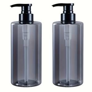 TEMU 펌프형 디스펜서 2개, 프레스형 플라스틱 고급 화장품 소분병, 손소독제 병, 샴푸 병 및 기타 액체 플라스틱 소분병 300ML/500ML 옵션