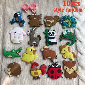 TEMU 만화 동물 냉장고 자석 10개입, 주방 및 사무실용 장식 PVC 냉장고 자석, 화이트보드, 보관 캐비닛 및 식기세척기 등에 적합; 홈 데코 및 완벽한 선물로 좋습니다