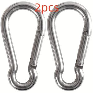 TEMU 해먹, 스윙 체어, 체육관 장비용 방청 스프링 액션 스냅 훅 부착물 2개 세트