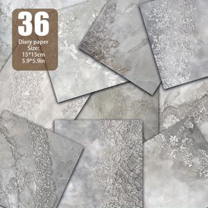TEMU 이것은 은잎 회색 대리석 스크랩북 용지이며, 빈티지 다이어리, 카드 및 기타 공예 프로젝트를 위한 배경 제작에 이상적입니다. 크기는 5.9 x 5.9인치이며 36장으로 구성되어 있습니다.