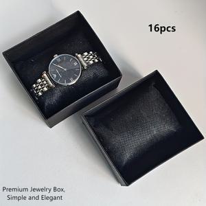TEMU 16피스 클래식 시계 보관함 세트 (시계 베개 포함) - 전자 시계, 기계식 시계, 쿼츠 시계, 주얼리 시계, 팔찌 및 기타 선물 포장에 적합. 발렌타인데이, 기념일, 아버지의 날 선물로 이상적