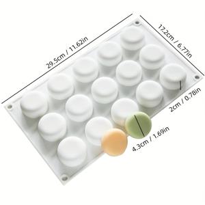 TEMU 실리콘 소파 모양 몰드 - 15구 3D 원형 몰드, 수제 비누 제작용, 핸드메이드 프로젝트를 위한 유연한 모양