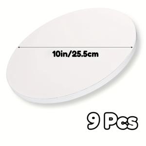 TEMU 6/8/10/12/14/16인치 화이트 케이크 드럼 보드 - 케이크 장식 및 디스플레이용 1/2인치 두께의 식품 안전한 다용도 크기 세트, 결혼식, 생일, 특별한 기념일에 완벽한 케이크 디스플레이 보드 | 장식 케이크 보드 | 내구성 있는 케이크 보드, 케이크 장식 용품