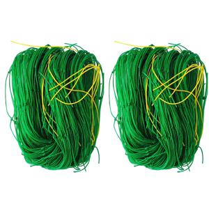 TEMU 2개 세트 등반 식물 정원 격자망, 3x6피트 (90cm x 180cm) - 설치 쉬운 유연한 녹색 지지대, 오이, 토마토 및 포도용, 노란 벨트 포함