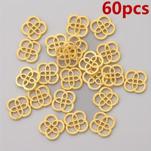 TEMU 120개/60개 비즈 및 비즈 모음, 매듭 디자인의 속이 빈 스페이서, 10mm 간편한 사각형 루스 스페이서, 양면 구름 패턴 펜트레이드 루스 비즈, 직선 구멍 태슬 펜던트, 직선 구멍 스페이서 (직조용)