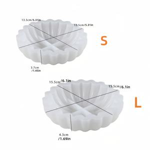 TEMU 2 웨이브 스토리지 트레이 실리콘 몰드, 점토 몰드, 석고 몰드, 꽃 화분 및 보관 트레이용 캔들 홀더 몰드, 주얼리 트레이 제작을 위한 창의적인 파도 모양 캐스팅 몰드, 정리함 박스, DIY 홈 , 테이블탑 장식품, 석고, 레진, 점토, 콘크리트 공예 프로젝트에 적합