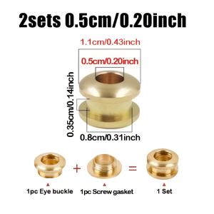 TEMU 스커우 개스킷이 있는 투명 황동 아이 버클 2세트 (0.5/0.7/1/1.1Cm) - 수제 가방 및 의류 벨트 추가