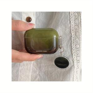 TEMU 그린 블루밍 그라데이션 이어폰 케이스 액세서리 - AirPods Pro 2/Pro/4/3/2용 패셔너블 여성용 심플 이어폰 케이스, 애플 이어폰 케이스 장식