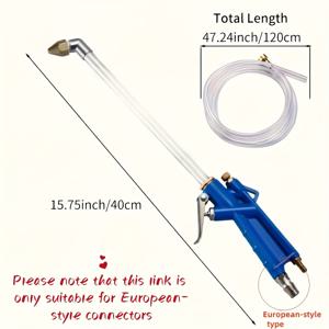 TEMU NEWSHARK 공압 엔진 물총, 차량 청소용 고압 도구, 금속 손잡이 및 레진 헤드 특징, 자동차 오일용으로 설계, 차량 청소 및 유지 보수에 이상적, 생생한 스프레이 및 내구성 있는 금속 부품