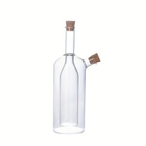TEMU 2-in-1 유리 올리브 오일 디스펜서 병, 3가지 내부 라이너 형태, 긴목 유리 소스병, 올리브 오일 및 식초 디스펜서 세트, 1개