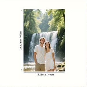TEMU 2D 플랫, 2D 플랫, 맞춤형 2D 캔버스 프린트, 1개, 액자 없음, 사이즈 12 X 16인치, 16 X 24인치, 20 X 28인치, 그리고 24 X 36인치로 제공. 소중한 순간을 포착하는 로맨틱 커플 사진에 완벽하며, 기념일에 적합합니다.