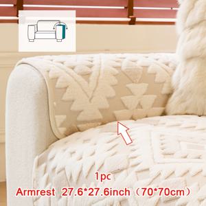 TEMU 1개 두꺼운 플러시 소파 쿠션, 반려동물 친화적 원단, 미끄럼 방지 세탁 가능 보호 커버, 사무실·침실·거실 등 홈 데코레이션용 소파 커버