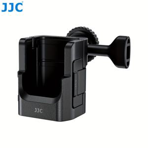 TEMU JJC 콜드 슈 확장 어댑터 (DJI Osmo Pocket 3용), 삼각대 마운트 및 핫 슈 카메라 익스텐더 컨버터 포함, 1/4 스틱 핸들 브래킷 특징, 액션 카메라 포트 및 콜드 슈 홀더 포함