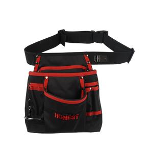 TEMU 11-In-1 옥스포드 공구 허리 가방 (공구 정리용) - 고품질, 두꺼운, 내구성이 뛰어난 옥스포드 원단으로 제작되었으며, 허리 주머니에 별도의 버클이 있어 줄자를 보관할 수 있어, 휴일 동안 아버지와 어르신을 위한 훌륭한 선물 선택입니다.