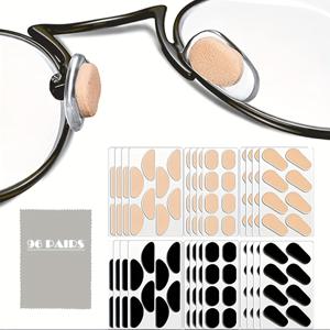 TEMU 192개입 (96개) 스펀지 안경 코받침, 미끄럼 방지 기능 및 자가 접착 디자인, 안경, 선글라스, 돋보기 안경에 적합