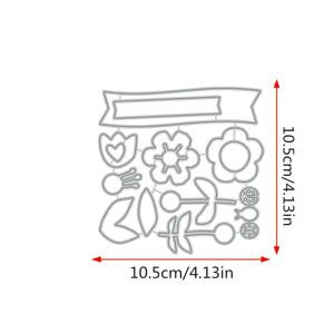 TEMU 스크랩북, 공예 칼, 펀치 템플릿용 대담한 꽃 금속 커팅 다이