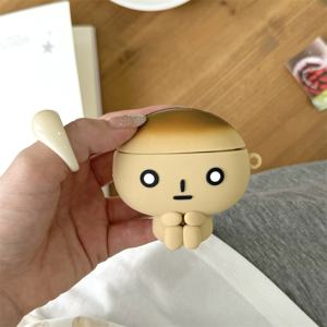 TEMU 에어팟 4용 애플에 적합한 불탄 빵 인형 케이스 에어팟 1세대/2세대 귀여운 소프트 젤 보호 커버