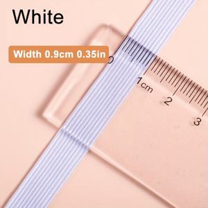 TEMU 20미터/787인치 고탄력 내구성 플랫 재봉 탄성 밴드, 모자, 마스크, 란제리, 이불 커버 및 의류 추가에 적합한 다양한 재봉 공예에 적합합니다. 묶기 및 사무실 고무 밴드 용품의 밀봉에도 사용할 수 있습니다.