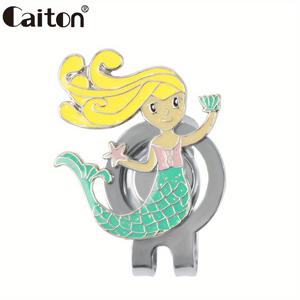 TEMU Caiton 1개 인어공주 골프공 마커, 자석 모자 클립 포함, 여성 및 여아용 다용도 액세서리. 이 패셔너블하고 튼튼한 골프는 가볍고 부착하기 쉬우며 골프 애호가를 위한 훌륭한 선물입니다.