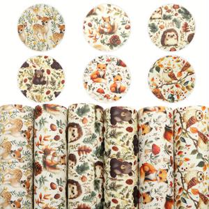 TEMU 7.87X12.99인치 동물 시리즈 프린트 인조 가죽 시트 (토끼, 곰, 사슴) 6개 세트입니다. 부드러운 질감의 합성 가죽으로 귀걸이 및 머리 리본과 같은 프로젝트에 적합합니다.