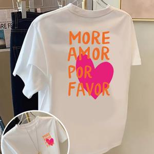 TEMU 앞뒤 프린팅 반팔 티셔츠, 패셔너블한 여름 반팔 셀렉션. 