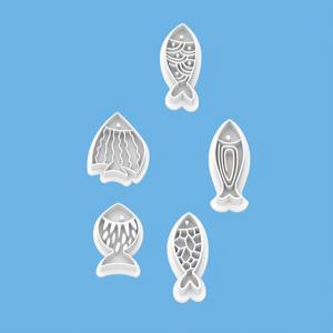TEMU 주얼리 공예 세트 - 스타일 물고기 폴리머 커팅 및 엠보싱 몰드 5개, 주얼리, 펜던트, 귀걸이, 공예 용품 및 예술적인 선물 제작용