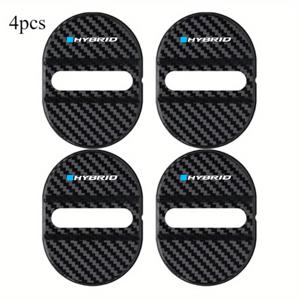 TEMU 차량 도어 잠금 장치용 탄소 섬유 텍스처 보호 슬리브. 진동 및 소음 감소를 위해 접착식 실링 패치가 적용된 방음 기능이 있는 디자인입니다.