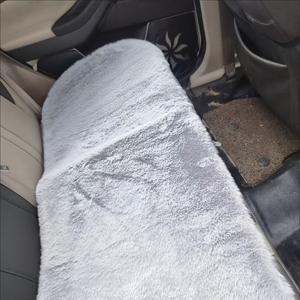 TEMU 가을/겨울용 자동차용 긴털 플러시 도톰한 강아지 시트 쿠션 1개, 미끄럼 방지 차량용 반려동물 매트, 뒷좌석 확장용 17.7*53인치, 자동차 시트 쿠션, 자동차 매트리스, 보온