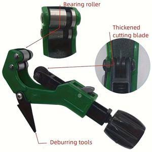 TEMU 튜브 커터 + 디버링 공구 1개, 골판지 튜브 커터, 금속 튜브 절단 공구, 외경 4-32mm 절단, 에어컨 튜브/ABS/PVC/가스 골판지 튜브 등에 적합, 인체공학적 핸들, 수동식 비전동식, 에어컨 수리/배관 설치용 효율적인 절단 공구, 주택 리노베이션/배관 수리용 견고하고 내구성 있는 절단 공구