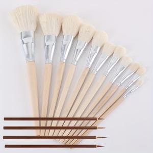 TEMU 고급 양털 페인트 브러쉬 15개 세트 (단단한 나무 손잡이 포함), 아크릴, 수채화, 유화, 얼굴 페인팅, 라인 아트 및 바디 아트에 적합. 혼합된 양털로 제작된 이 다용도 브러쉬는 부드럽고 세척이 용이합니다.