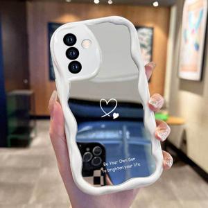 TEMU 폰 케이스: 심플 러브 메이크업 미러 웨이브 프레임 갤럭시 M16 F06 S20+ S20 울트라 A17 A07 S25 FE 소프트 TPU 충격 방지 보호 커버