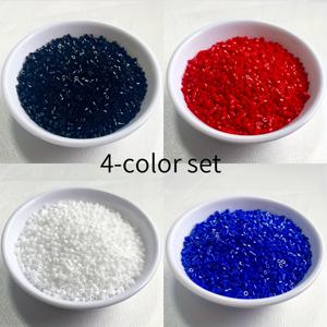 TEMU 미유키 델리카 비즈, 4000개, 블랙, 레드, 화이트, 블루 4색 세트, 각 색상당 10그램, 총 40그램, 사이즈 2mm/0.0787인치, 비즈 & 비즈 모음, 팔찌 및 주얼리 제작, 의류, 신발 및 모자 장식에 적합