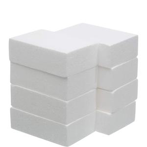 TEMU 8개입 폼 블록, 플로럴 폼 블록, 고밀도 스티로폼 꽃 고정용 폼, 플로럴 디자인, 수공예품, 중앙 장식품, 모델 제작, DIY 조경용, 폴리스티렌 벽돌, 인조꽃용 폼 고정 블록, 화관보존용 폼, 흰색(초록색 아님)