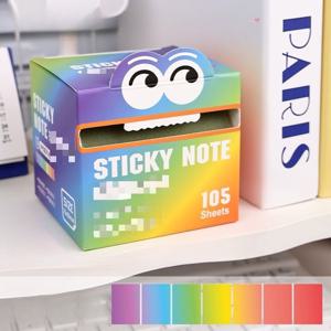 TEMU 105장 진주색 접착식 스티커 메모, 학교 및 사무용 투명 메모패드