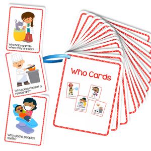 TEMU 5.5×3.9인치 크기의 '누구' 질문 카드 46개 세트 – 어린이와 성인 모두에게 적합한 교육적인 대화 시작 카드, 가족 놀이, 교실 연습, 아이스 브레이커 및 팀 빌딩에 이상적