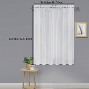 TEMU 창문용 쉬어 화이트 커튼, 화이트 쉬어 커튼, 쉬어 커튼, 기본 로드 포켓, 침실 거실 마당용, 1개 패널