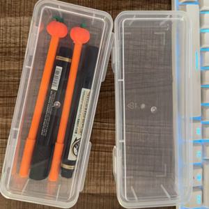 TEMU 2개 투명 PP 재질 다용도 뚜껑 포함 보관 상자, 가볍고 사무실 및 학교 용품에 적합, 펜, 연필, 마커 보관 가능, 공예 보관 상자, 사무용품 보관 상자