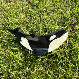 TEMU 오르카 헤어클립, 바다 테마 헤어 액세서리, 해변 및 바닷가 여행에 적합, 캐주얼 스타일, 독특한 헤어 클립. 그녀를 위한 선물, 바다를 사랑하는 이들을 위한 생일 선물