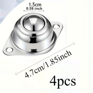 TEMU 트랙 휠 및 캐스터에 적합한 고강도 롤러 베어링 4개 - Z형 고품질 롤링 베어링, 부드러운 회전, 가구, 장비 및 중량 이동에 이상적 (캐스터 호환), 풀리, 와이드 휠 풀리