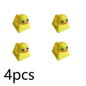 TEMU 귀여운 노란 오리 키캡 - 고무 오리 모양 키보드 키, QWERTY 및 기계식 키보드 호환, 게이밍 및 컴퓨터 장비에 적합, 내구성 좋은 노란색 및 검은색 디자인, PC, 파티 선물 및 선물로 이상적