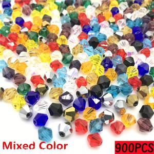 TEMU 900개 혼합 색상 4mm 합성 유리 비즈, 주얼리 제작 용품, 팔찌, 목걸이, 귀걸이 및 기타 추가품용 스페이서 비즈