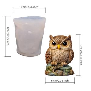 TEMU 올빼미 피규어용 레진 실리콘 몰드 | 동물 애호가를 위한 석고 피규어 전시용 실리콘 몰드. 에폭시 레진 석고 가구 피규어, 재사용 가능, 탈지 용이