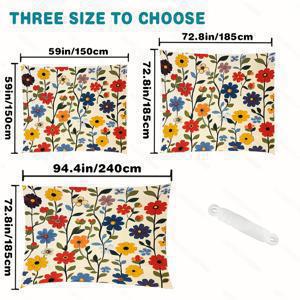 TEMU 1개 QD-VIVIOS 플로럴 캐노피 차양 - 가볍고 휴대용 야외 선쉐이드, 해변, 캠핑, 정원, 피크닉용 - 사계절 사용 가능, 쉬운 설치 (폴 미포함) - 6인용 텐트, 발코니, 수영장용 내구성