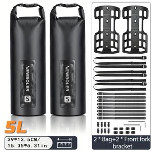 TEMU NEWBOLER 3L/7L 전기 스쿠터 자전거 앞 포크 가방 - 내구성 있는 방수 메쉬 보관함, 안전한 스트랩, 드릴 없음 설치, 안전한 통근 및 여행 사용, 스쿠터 가방, 세련된 디자인, 튼튼한 구조