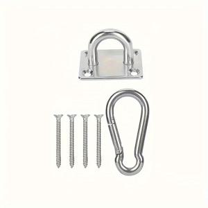 TEMU 1세트 해먹 후크, 행잉 바스켓, 라탄 의자, 도어 버클, 샌드백 가방, 행잉 링 하드웨어, 스테인리스 스틸 헤비 듀티 다기능 해먹 메탈 베이스