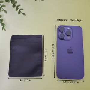 TEMU 플랫 블랙 알루미늄 호일 파우치, 매트 블랙 자동 밀봉 백, 주얼리 산화 방지 밀폐 봉투, 식품 보관 포장백, 불투명 (50개입), 여행 정리용, 내구성 플라스틱, 밀폐 용기, 홈 오거나이저