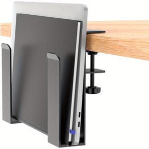 TEMU 2개/1세트 조절 가능한 메탈 노트북 스탠드 - 드릴 불필요, 스크래치 방지 데스크탑 마운팅 스탠드, 상자 및 기타 물품에 적합, 드릴 불필요 데스크탑 클램핑 엣지, 노트북용 범용 조절식 보관 랙, 테이블 옆 냉각 랙