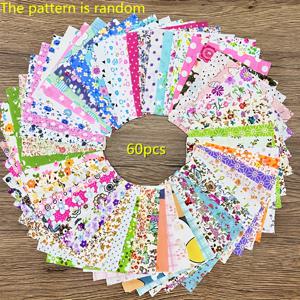 TEMU 60개 꽃무늬 패브릭 스퀘어, 3.9인치 사전 절단 혼방 원단, 퀼팅, 수공예 및 DIY 프로젝트용, 100% 폴리에스터, 손세탁 전용, 홈 파티 공예 및 마스크 제작에 이상적