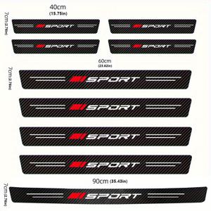 TEMU 스포츠용 모든 모델 자동차 도어 임계값 보호 스티커 9개 세트, 자동 도어 엔트리 페달 가드 카본 파이버 차량 도어 실 프로텍터, 차량의 외관을 업그레이드하고 최대 보호를 위해 흠집으로부터 보호하세요!